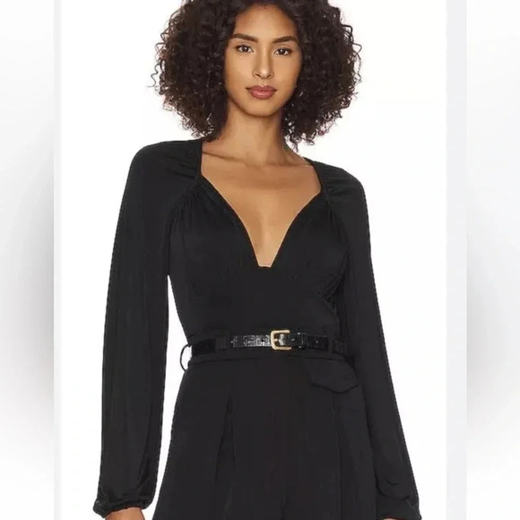 Intimately Free People In Your Arms Black Long Sleeve Thong Bodysuit XS - Picture 5 of 5